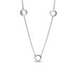 Timeless ladies necklace circles in sterling silver, zirconia