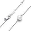 Necklace for ladies in sterling silver with pearl, Timeless
