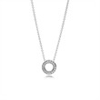Hearts Of Pandora Necklace In Sterling Silver With Zirconia