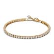 Moments tennis bracelet for women with zirconia, gold-plated