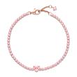 Ladies bracelet with pink crystals, rose