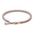 Tennis bracelet for ladies, rose gold plated with zirconia