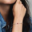 Tennis bracelet for women with heart in sterling silver