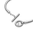 Bracelet for ladies in sterling silver with t-clasp