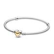 Link Bracelet Domed Golden Heart