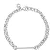 Ladies ident bracelet in sterling silver, engravable 925s