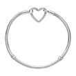 Ladies sterling silver bracelet with heart clasp