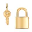 Pendant set padlock and key, IP gold