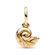 Gold plated charm pendant shell, disney arielle