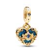Charm pendant Disney Cinderella heart and carriage, gold