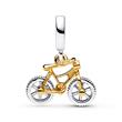 Fiets bedel hanger, 925 zilver, zirkonia, Moments