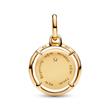 ME locket charm scarab beetle, IP gold, engravable