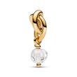 April charm pendant, Moments, gold-plated, zirconia