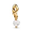 April charm pendant, Moments, gold-plated, zirconia