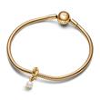 June Charm pendant, gold-plated, cultured freshwater pearl