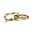 Ladies double link with cubic zirconia, ME, gold