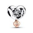 Heart charm love your best friend in 925 sterling silver