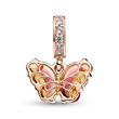 Charm-Anhänger Schmetterling, Moments, roségold, Glas