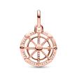 ME Wheel of Fortune medallion charm pendant, rose gold-plated