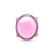 ROSE Cabochon Charm mit Schmuckkristall, rosa
