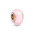 Matte pink murano glass charm