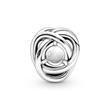 Clear sterling silver eternity circle april charm