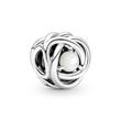 June Eternity Circle Charm, 925 Sterling Silver, Mother-Of-Pearl