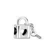 Sterling Silver Padlock And Key Charm Pendant