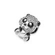 Charm sparkling panda in sterling silver