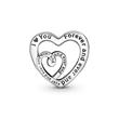 Sterling silver entwined heart charm