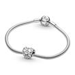 Daisy heart charm mum in sterling silver
