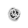 Sterling silver entwined heart charm