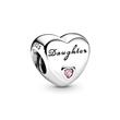 Heart charm daughter sterling silver
