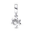 Charm pendant paw print in sterling silver