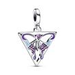 Butterfly locket in 925 sterling silver, crystals, ME