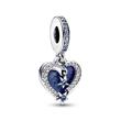 Bedelhanger hart en vallende ster, sterling zilver