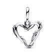 ME locket barbed wire heart in sterling silver