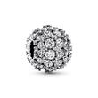 Sterling silver pavé charm with cubic zirconia