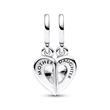 Divisible charm mother daughter in 925 sterling silver