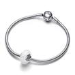 Charm love mum in 925 silver and glass, glittering