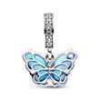 Butterfly charm pendant in sterling silver