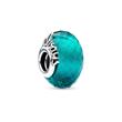 Charm friendship in 925 sterling silver, turquoise glass