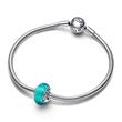 Charm friendship in 925 sterling silver, turquoise glass