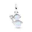 Snowman charm pendant moments, 925 sterling silver, synth. opal