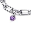 Chakra-Herz Mini-Dangle, Sterlingsilber, lila, ME