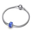 Mini charm made of blue Murano glass and 925 silver