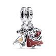 Disney Timon & Pumbaa charm, sterling silver, engravable