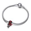 Marvel Deadpool bedel, 925 Sterling zilver, emaille, rood