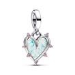 Double friendship charm pendant in 925 Sterling silver