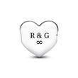 Gravierbarer Moments Herz-Charm Be Love, 925er Silber